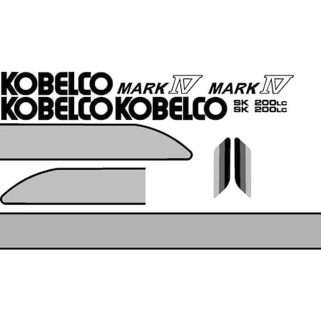 Aftermarket Decal Set for Kobelco SK 200LC Excavator KBSK200LC4DECALSET